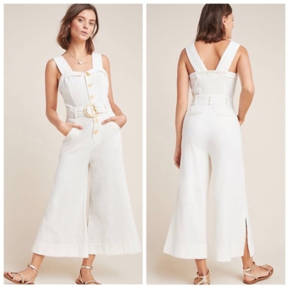Anthropologie Cape Cod Jumpsuit size 14 new with tag ivory color